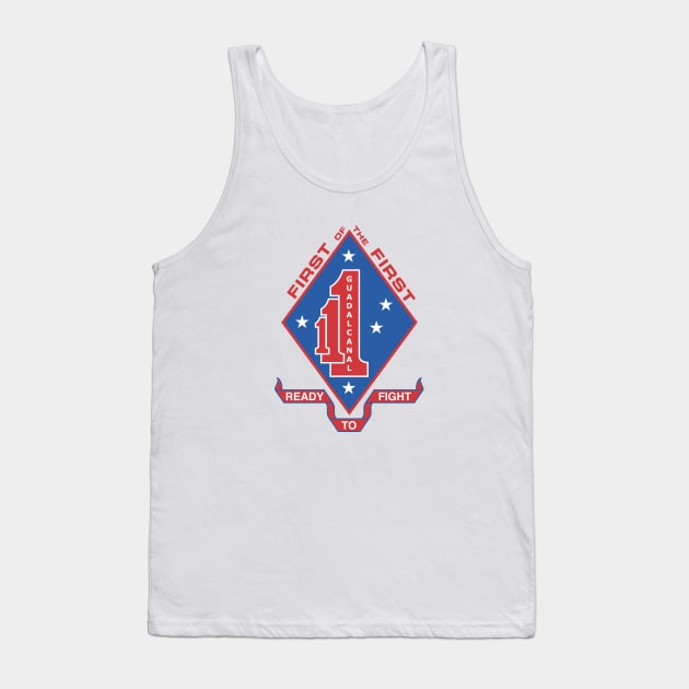 USMC 1st Battalion  1st Division Tank Top by LostHose